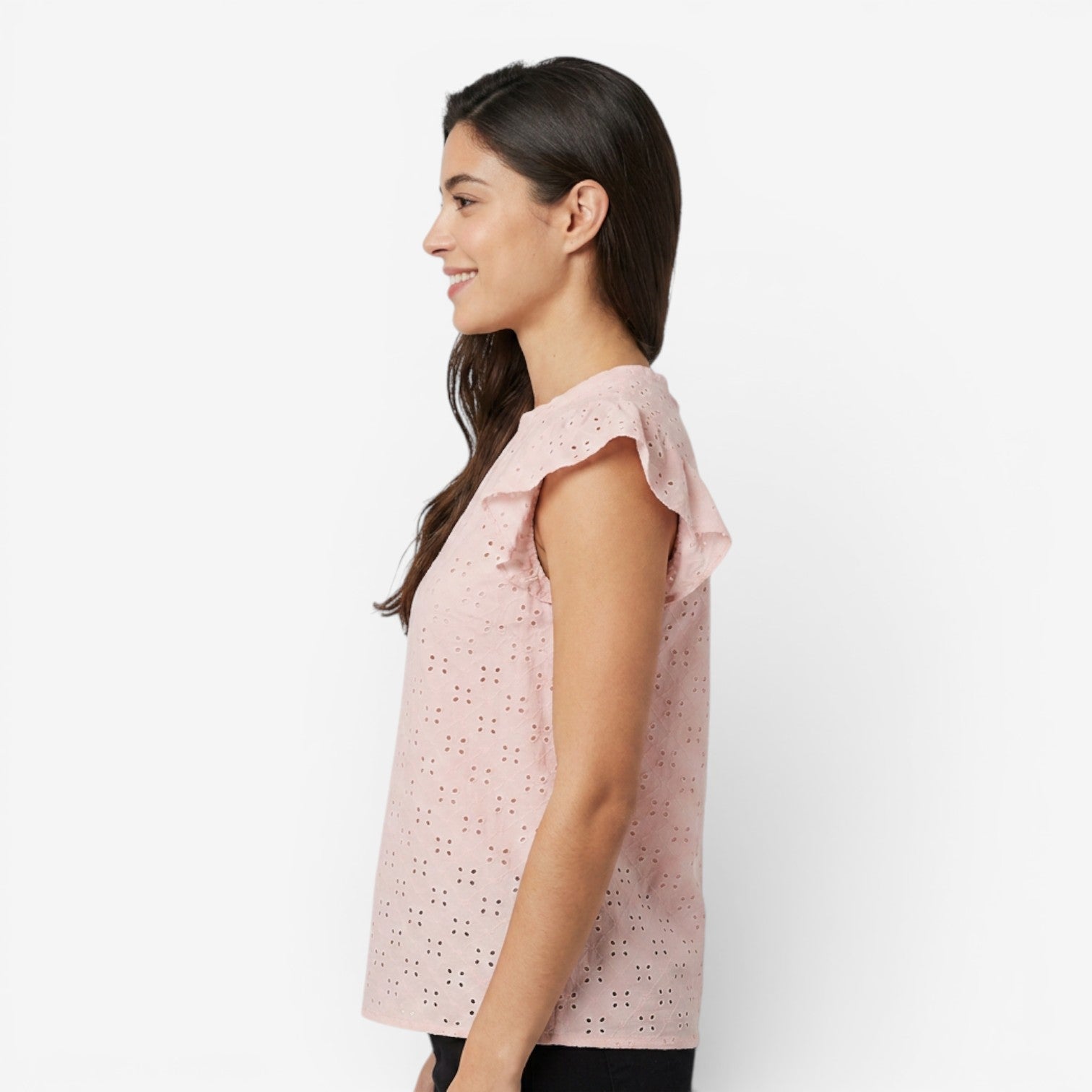 Camiseta de Punto de Manga Corta para Mujer