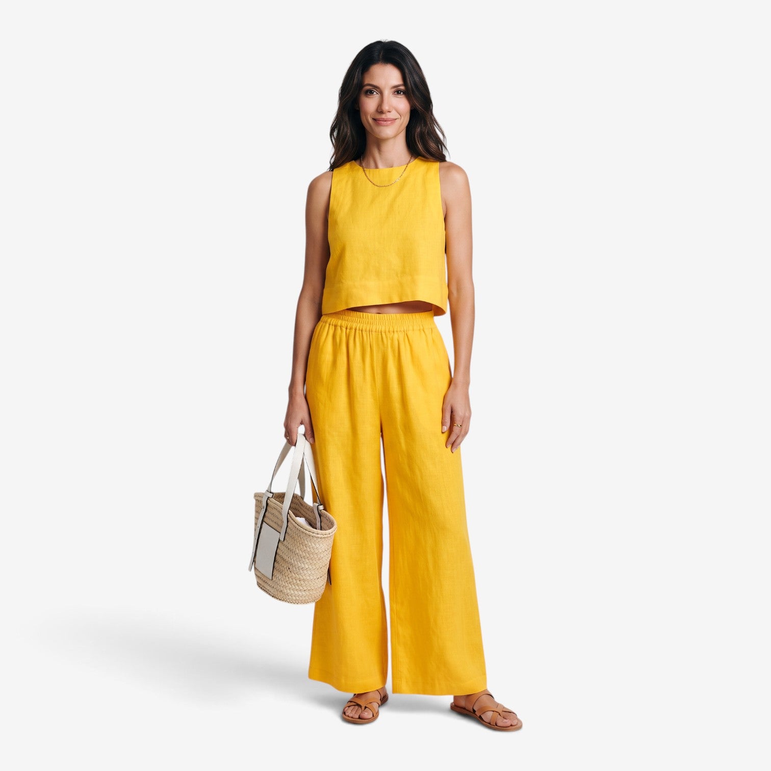 Conjunto de Camisa sin Mangas y Pantalón para Mujer