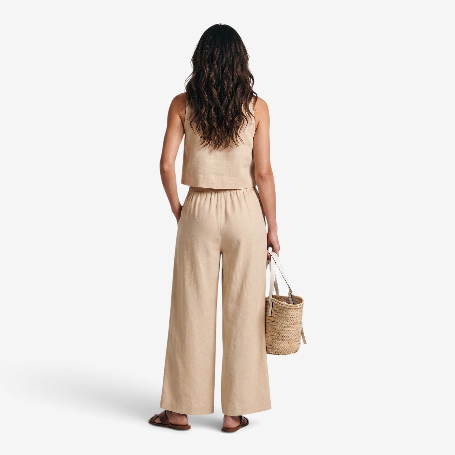 Conjunto de Camisa sin Mangas y Pantalón para Mujer
