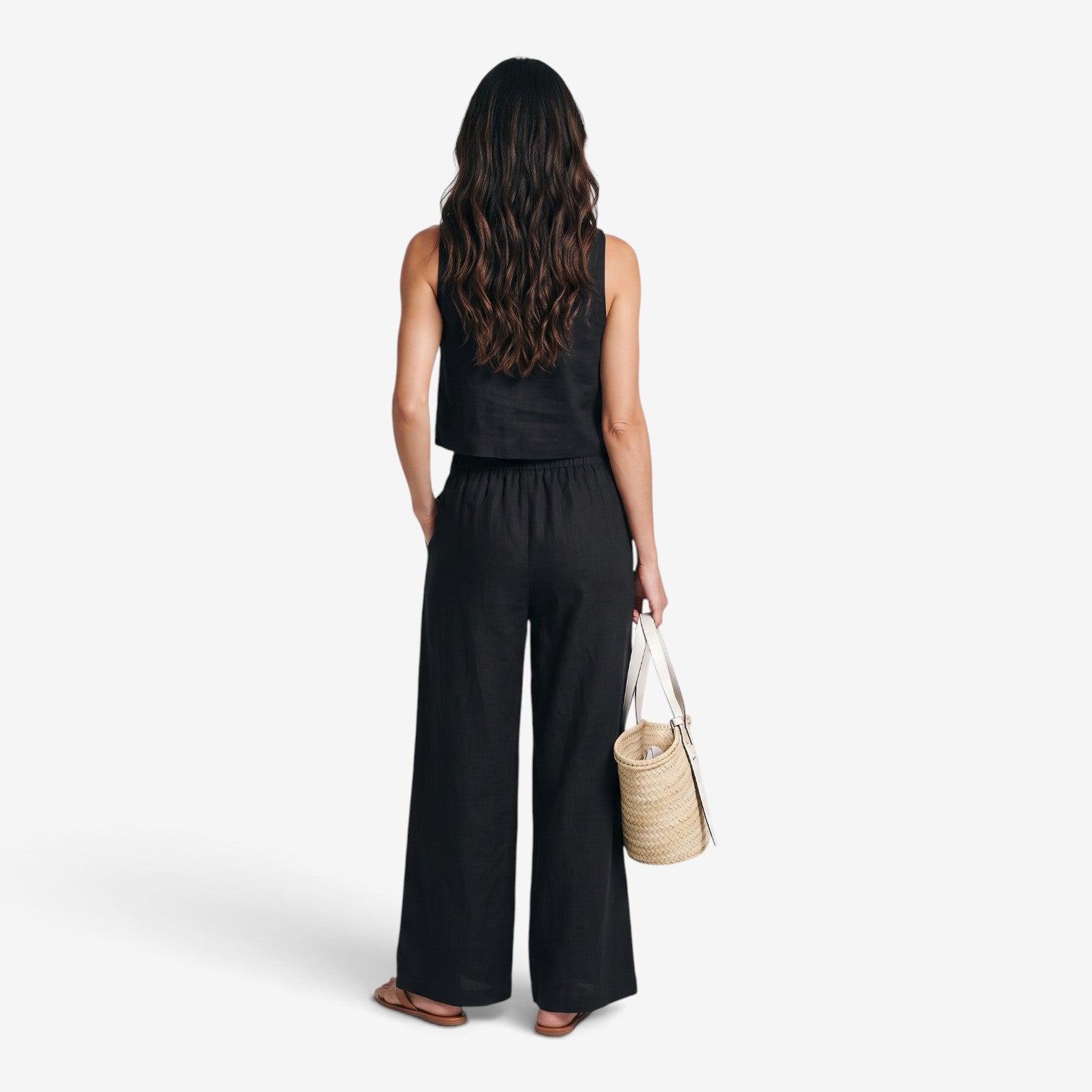 Conjunto de Camisa sin Mangas y Pantalón para Mujer