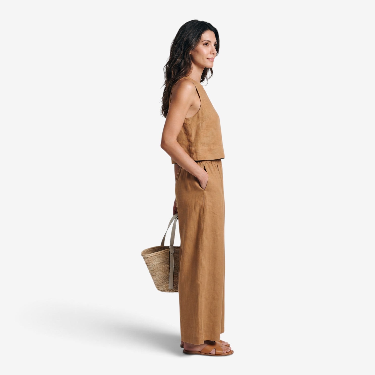 Conjunto de Camisa sin Mangas y Pantalón para Mujer