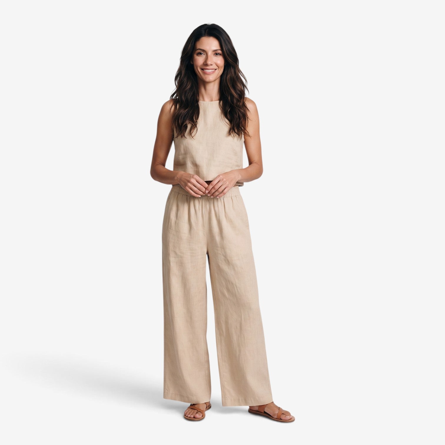 Conjunto de Camisa sin Mangas y Pantalón para Mujer