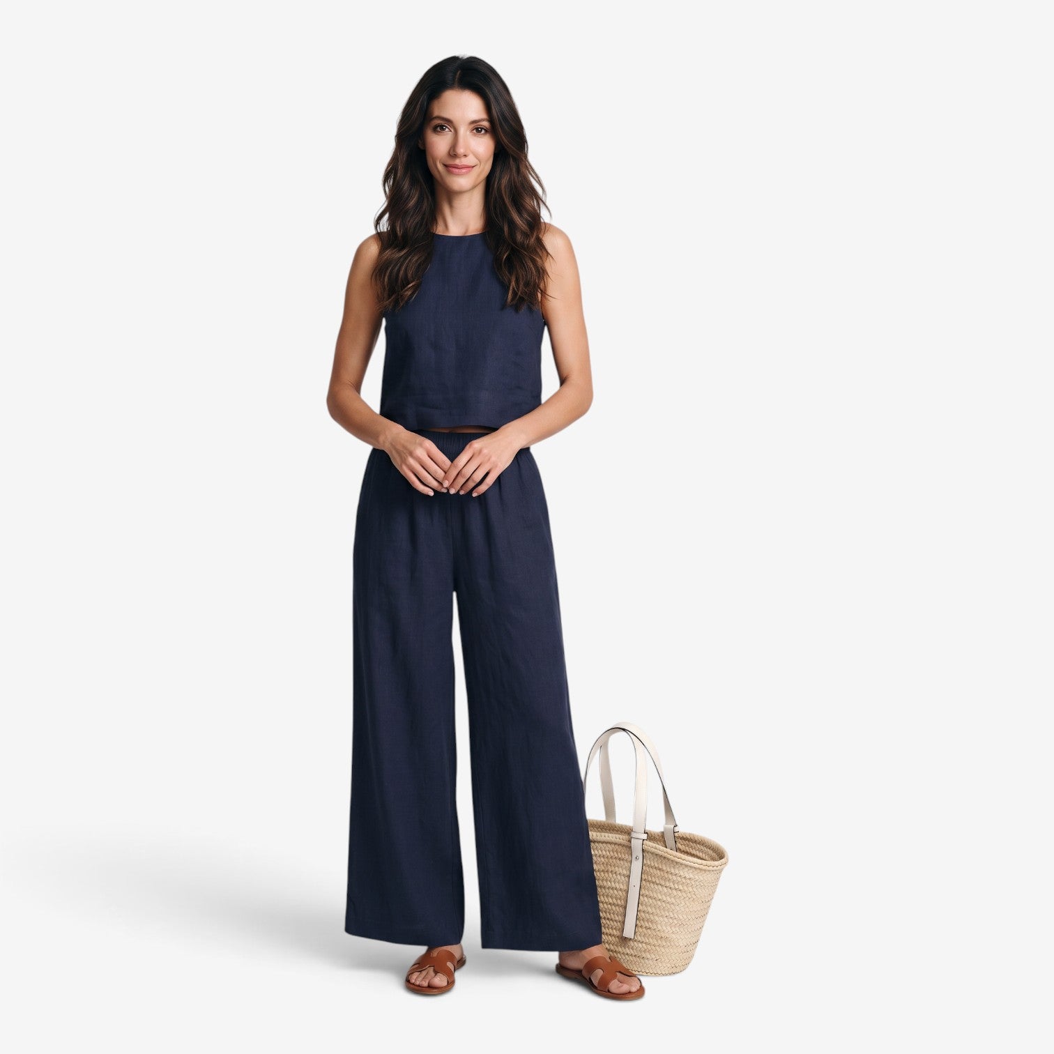 Conjunto de Camisa sin Mangas y Pantalón para Mujer