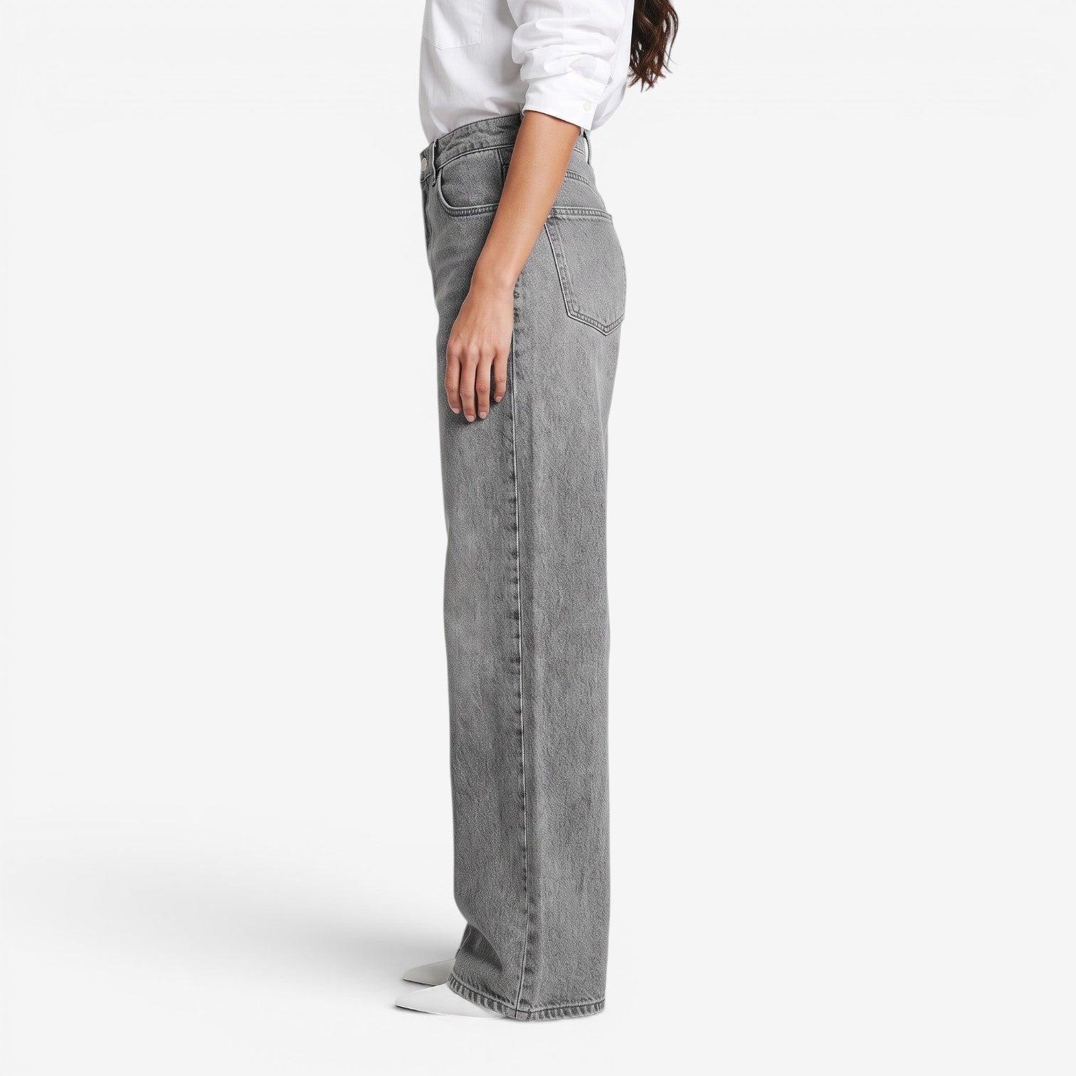 Jeans Rectos de Cintura Alta para Mujer