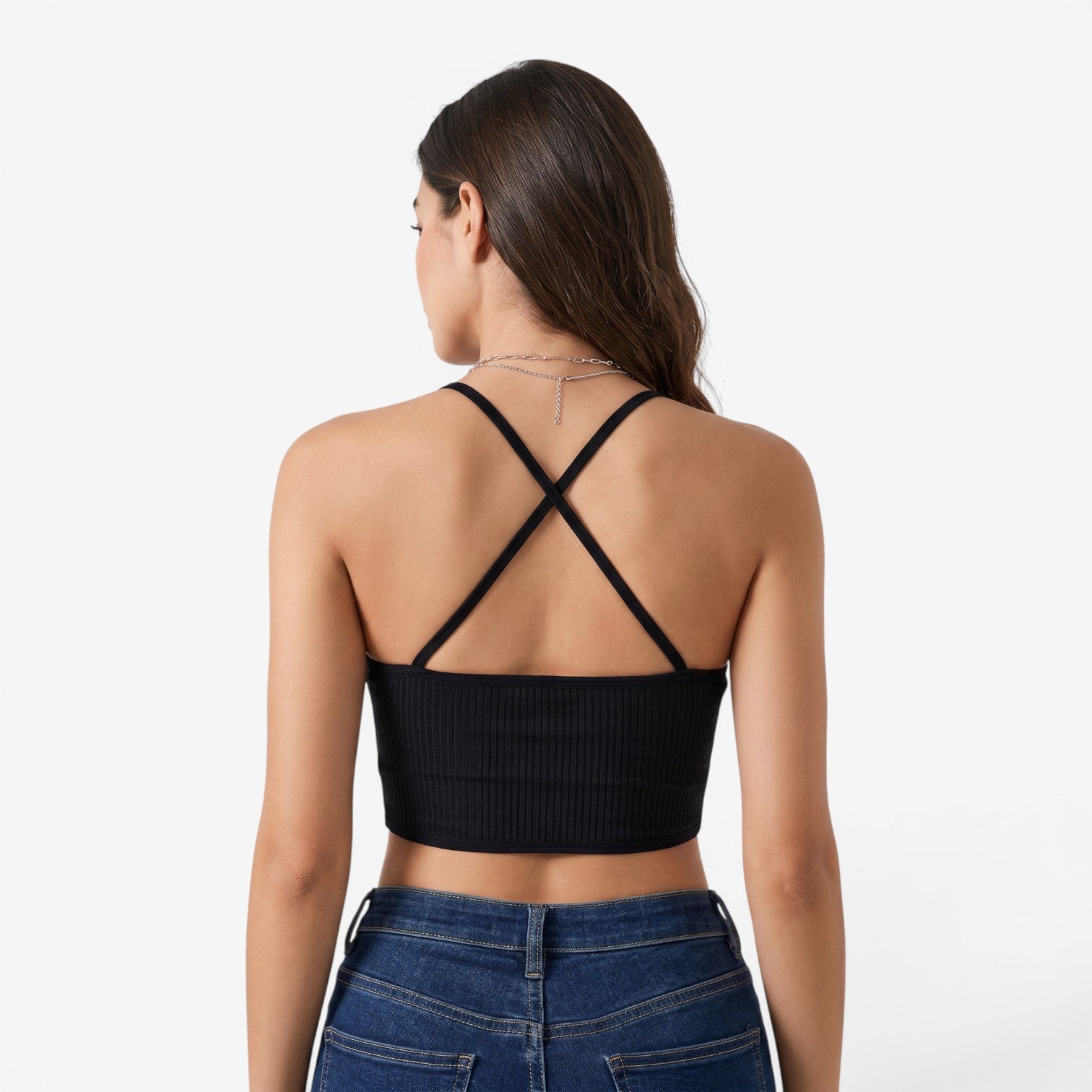 Top de Malla Transparente para Mujer
