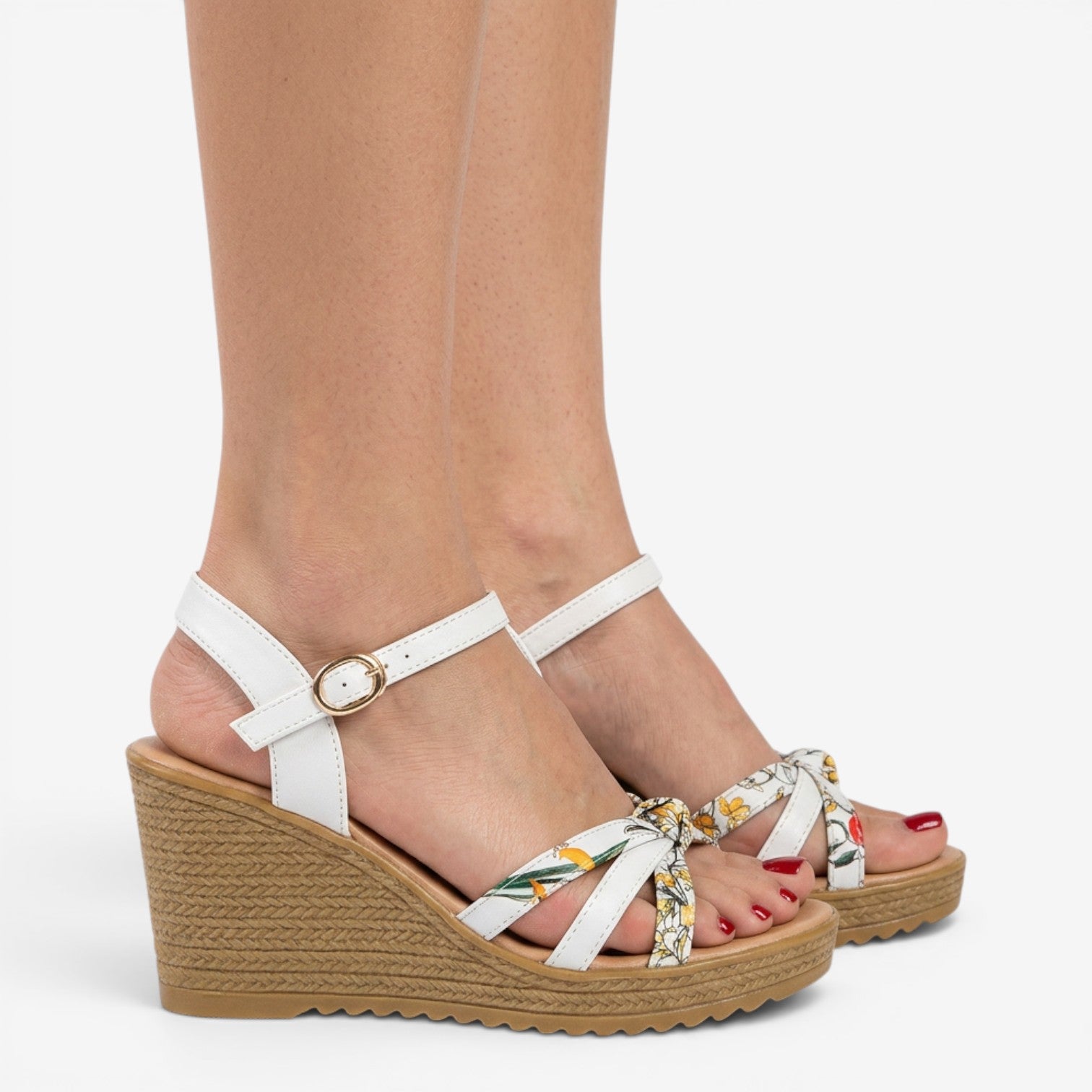 Sandalias de Cuña Peep Toe
