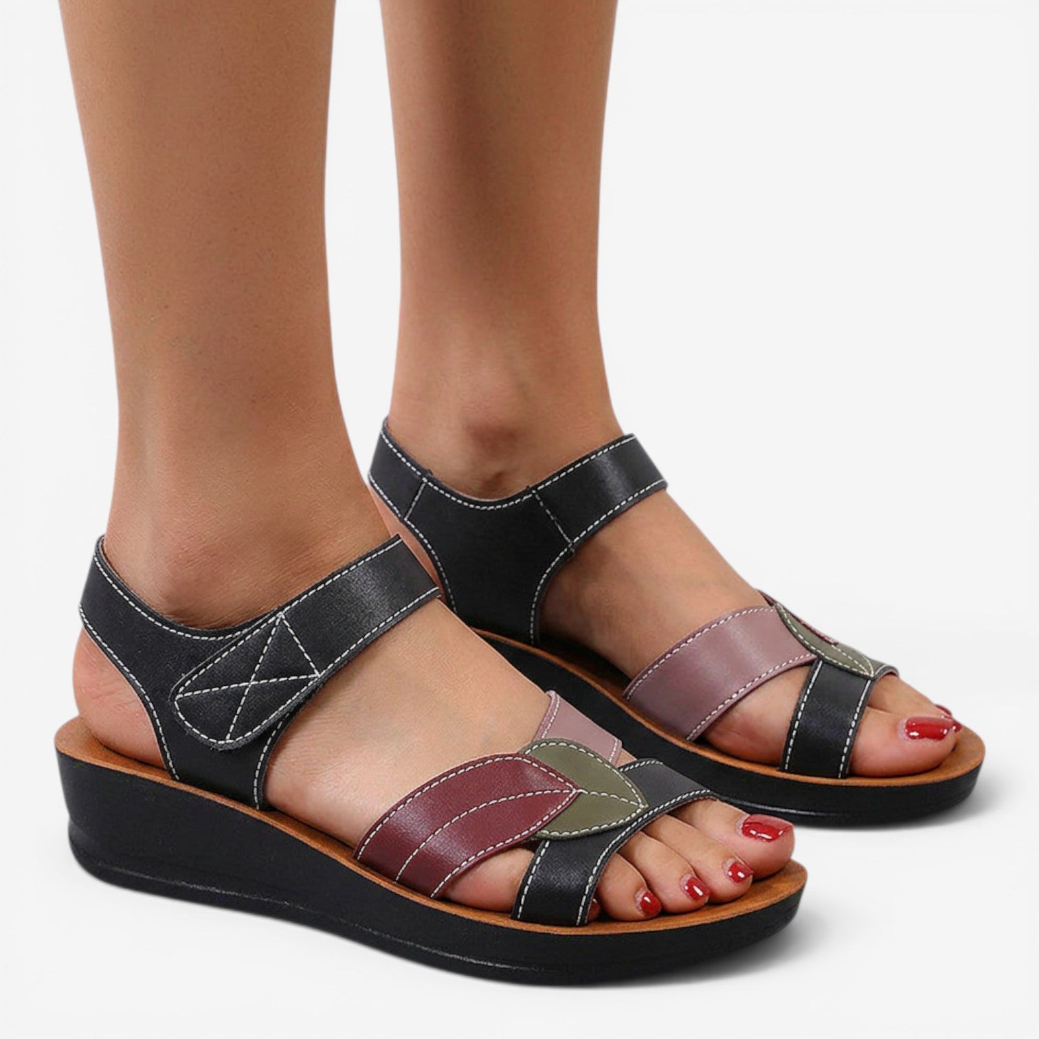 Sandalias de Plataforma con Velcro para Mujer