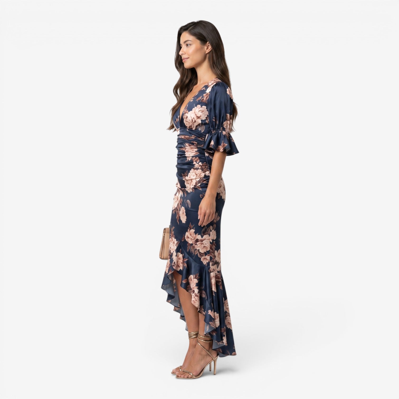 Vestido Largo de Manga Acampanada para Mujer