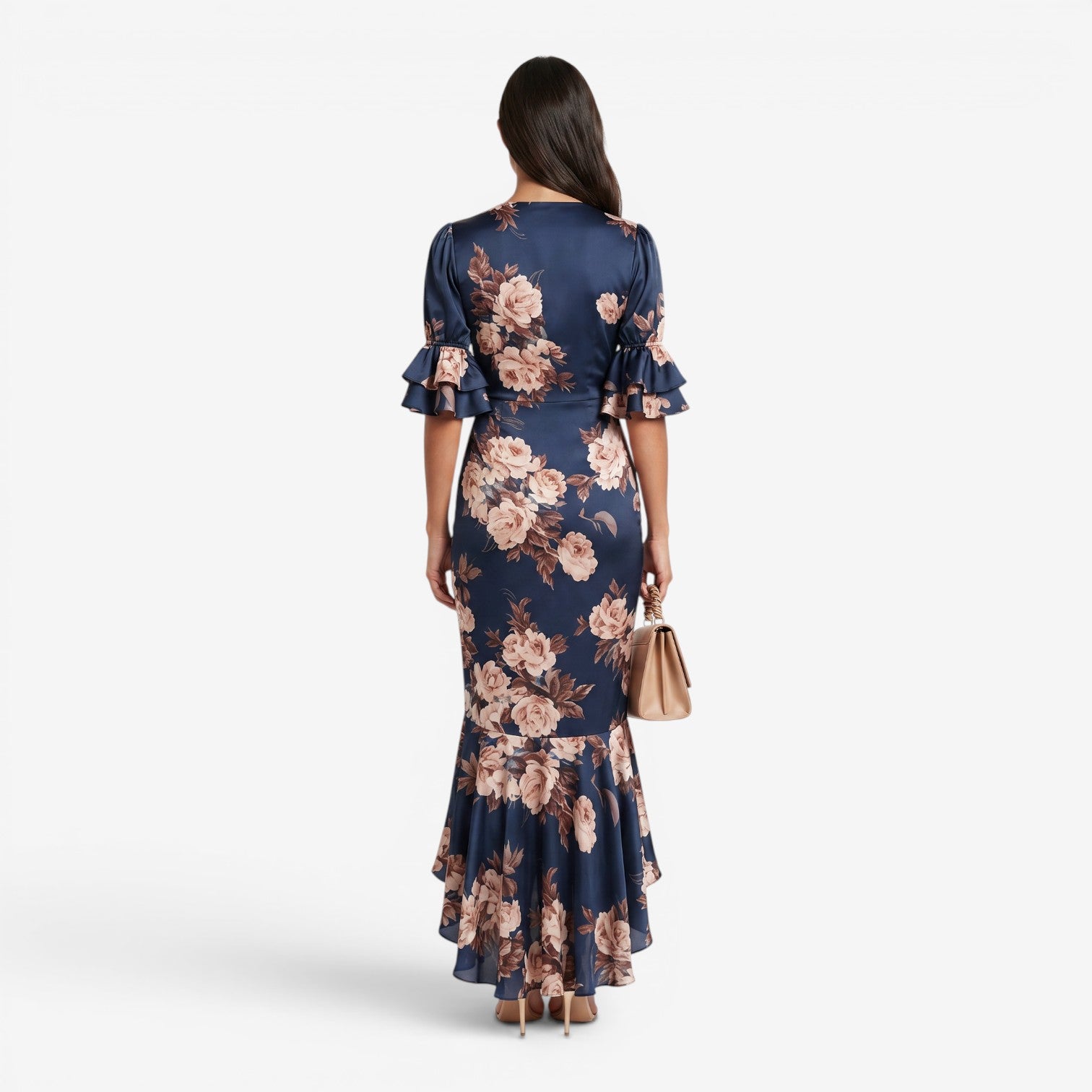 Vestido Largo de Manga Acampanada para Mujer