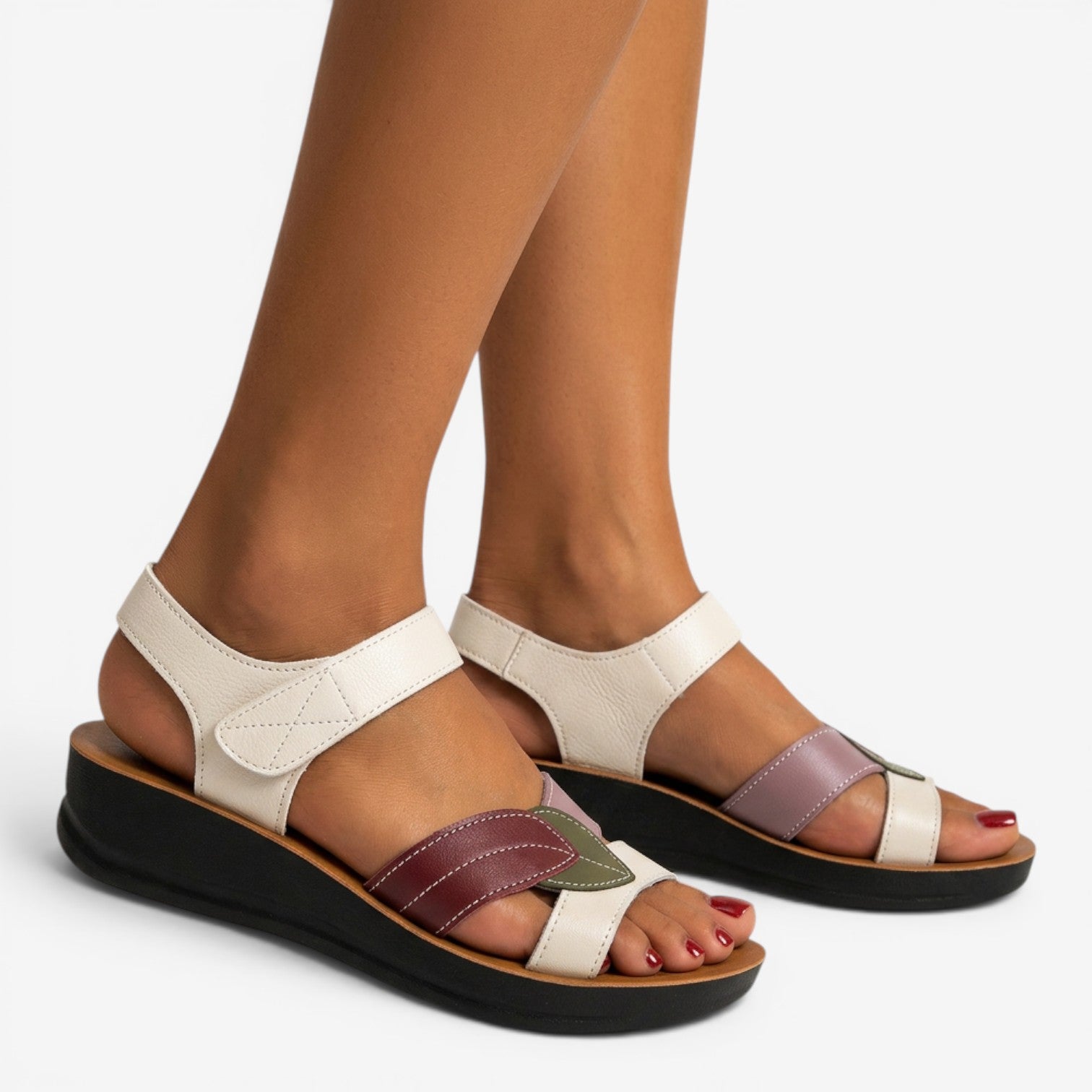 Sandalias de Plataforma con Velcro para Mujer