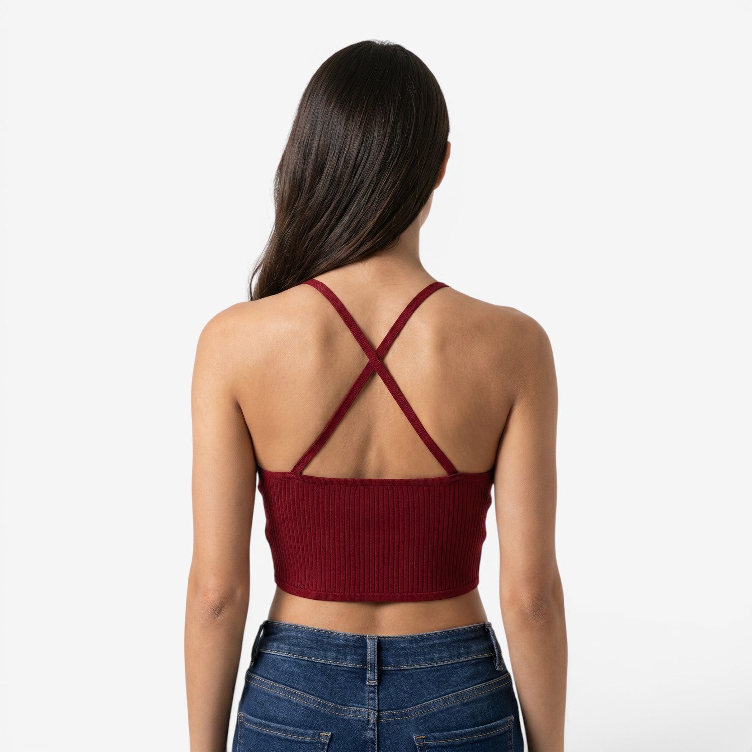 Top de Malla Transparente para Mujer