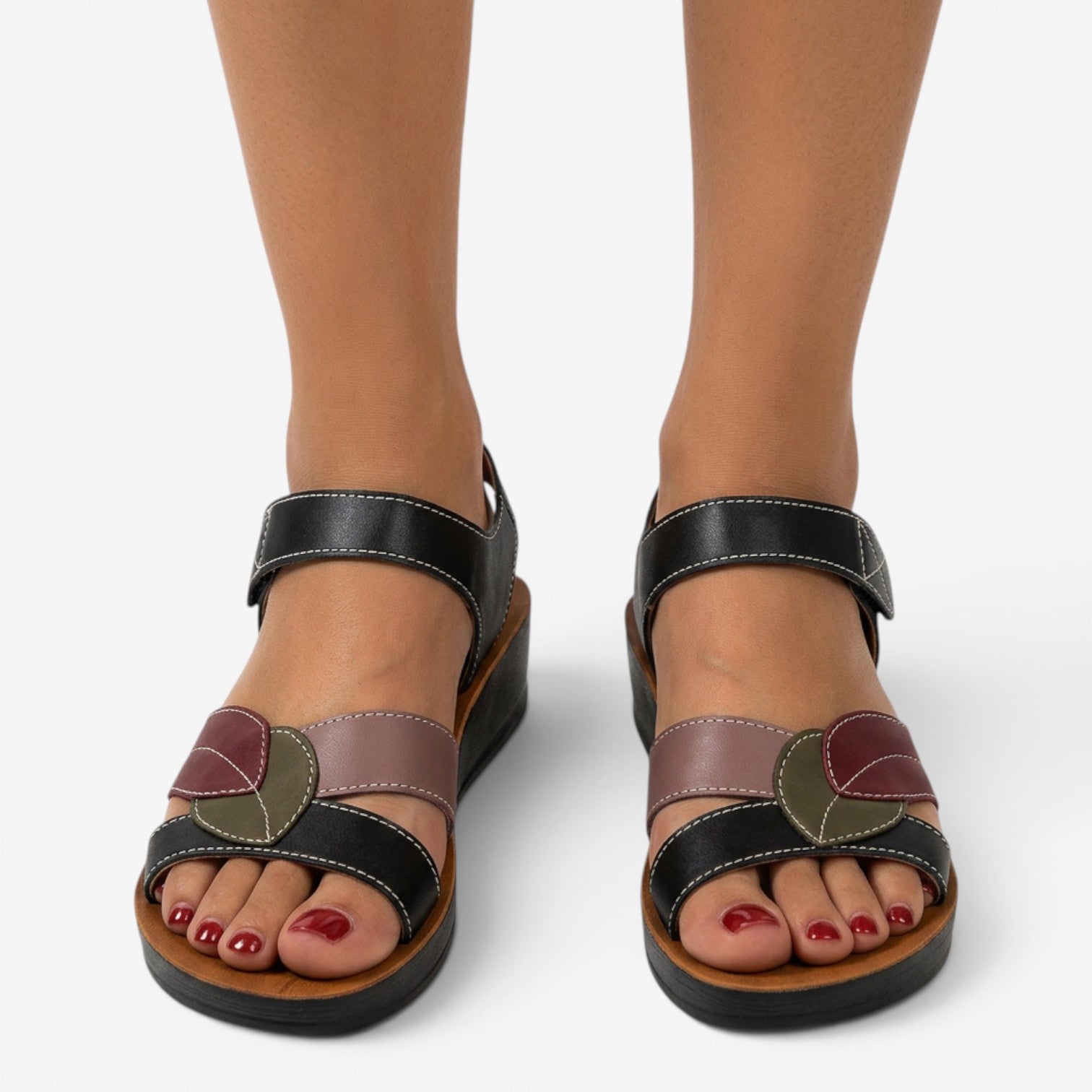 Sandalias de Plataforma con Velcro para Mujer