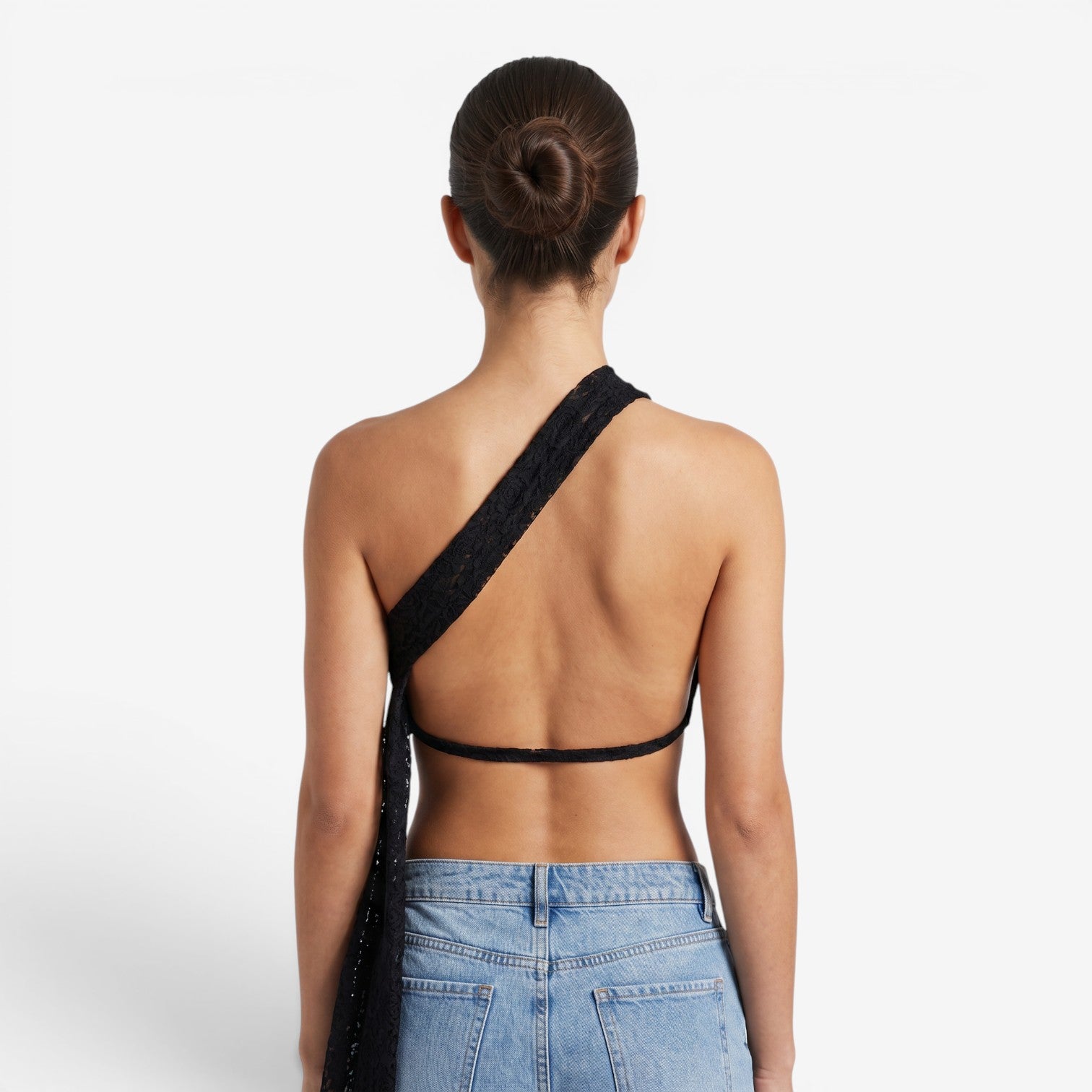 Top Asimétrico sin Espalda para Mujer