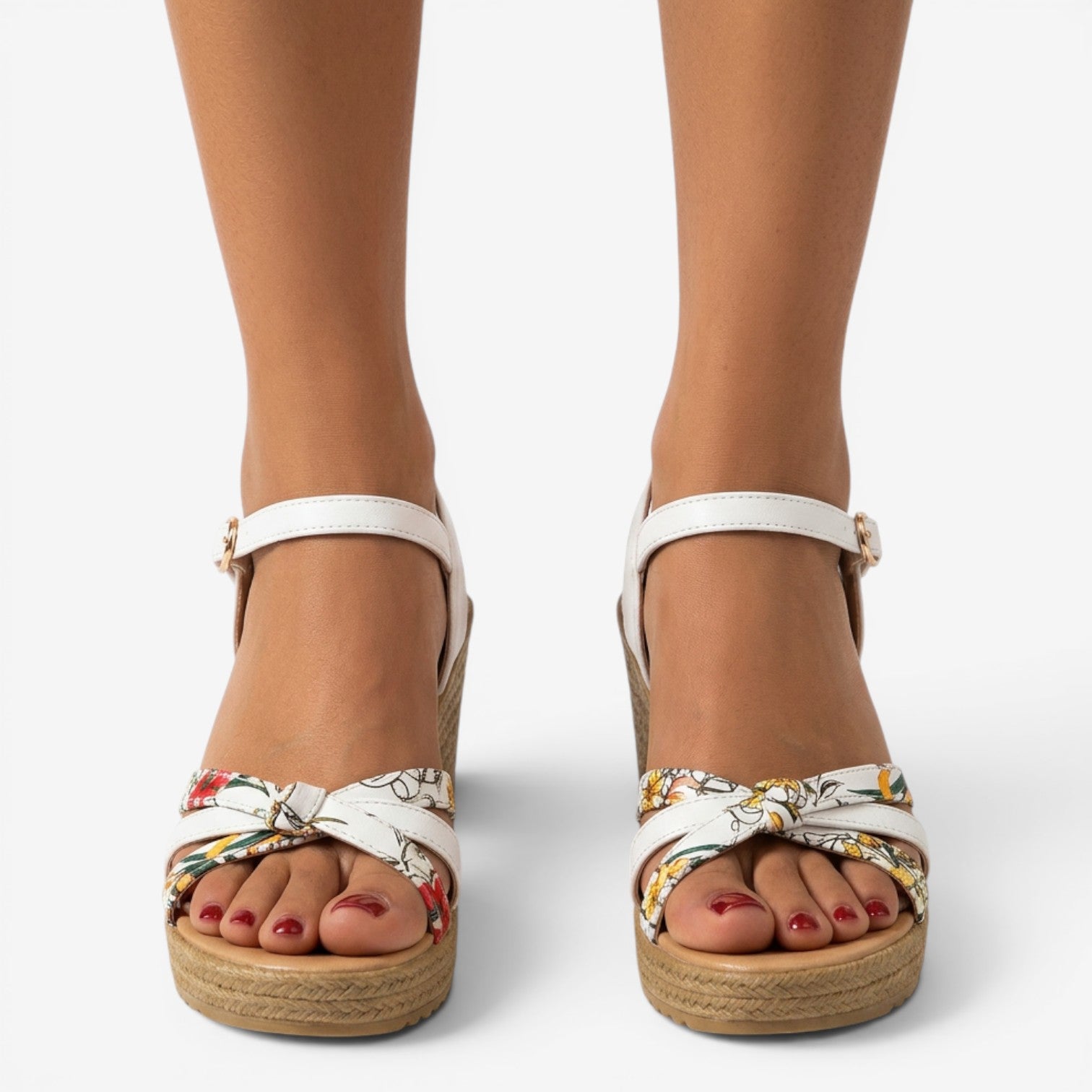 Sandalias de Cuña Peep Toe