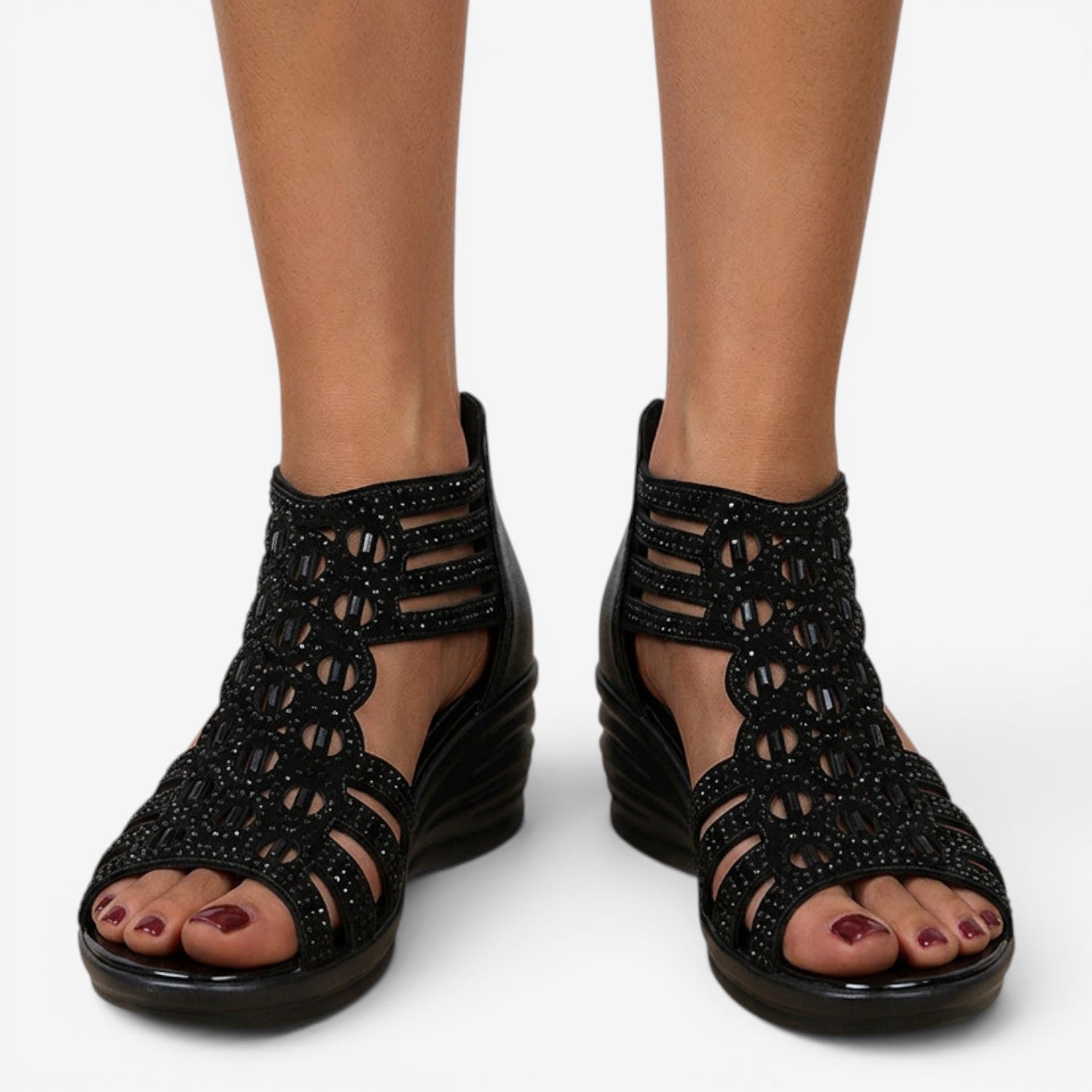 Sandalias Romanas con Pedrería para Mujer